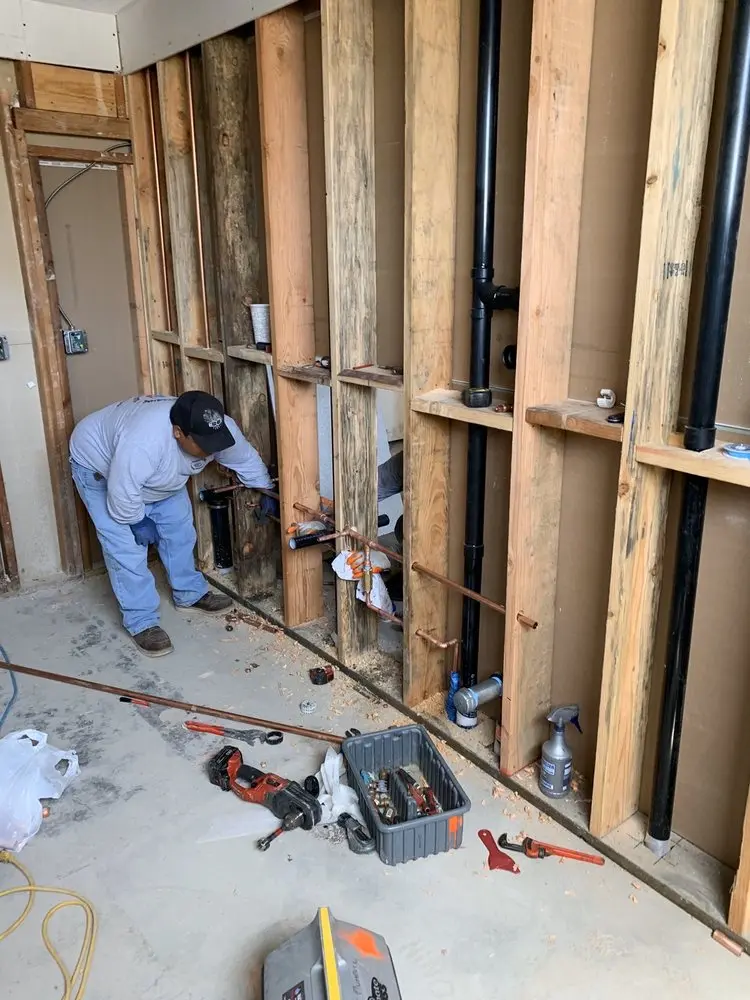 Commercial rough-in plumbing for Water Heater Replacement in Angier